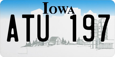 IA license plate ATU197