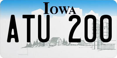 IA license plate ATU200