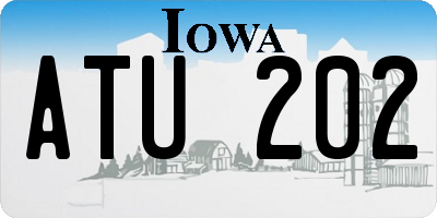 IA license plate ATU202