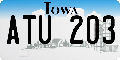 IA license plate ATU203