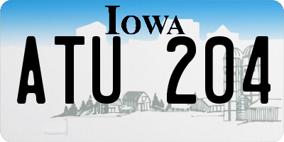 IA license plate ATU204