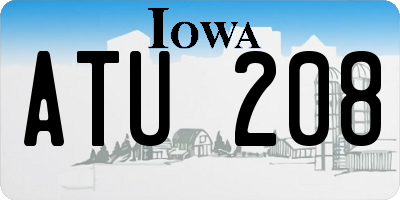 IA license plate ATU208