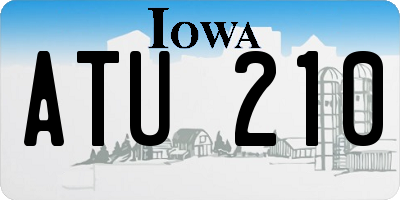 IA license plate ATU210