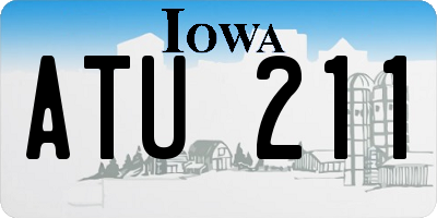 IA license plate ATU211