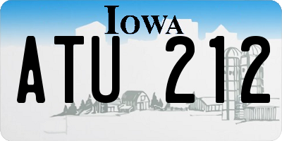 IA license plate ATU212
