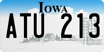 IA license plate ATU213