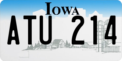 IA license plate ATU214