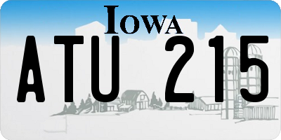 IA license plate ATU215