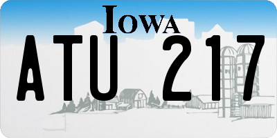 IA license plate ATU217