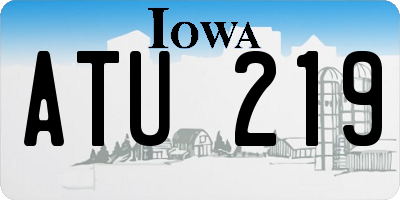 IA license plate ATU219