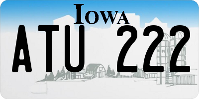 IA license plate ATU222