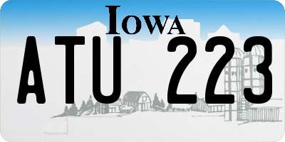 IA license plate ATU223