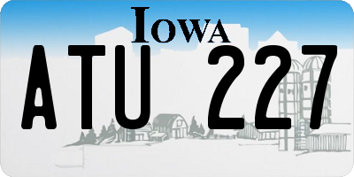 IA license plate ATU227