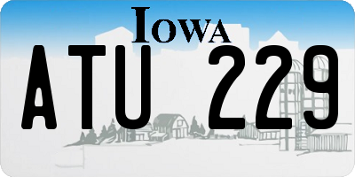 IA license plate ATU229