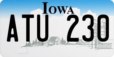IA license plate ATU230