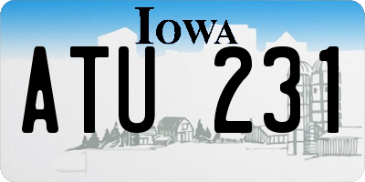IA license plate ATU231