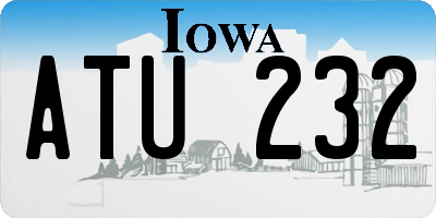 IA license plate ATU232