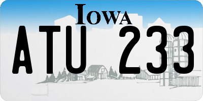 IA license plate ATU233