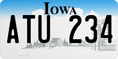 IA license plate ATU234