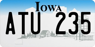 IA license plate ATU235