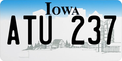 IA license plate ATU237
