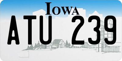 IA license plate ATU239