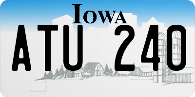 IA license plate ATU240