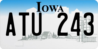 IA license plate ATU243