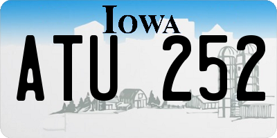 IA license plate ATU252