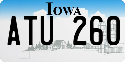 IA license plate ATU260