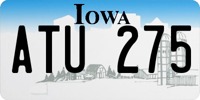 IA license plate ATU275