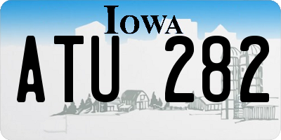IA license plate ATU282