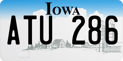 IA license plate ATU286