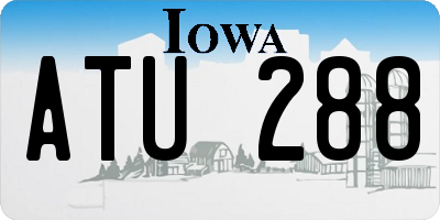 IA license plate ATU288