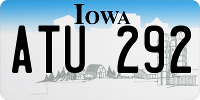 IA license plate ATU292