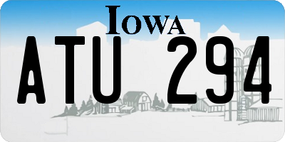 IA license plate ATU294