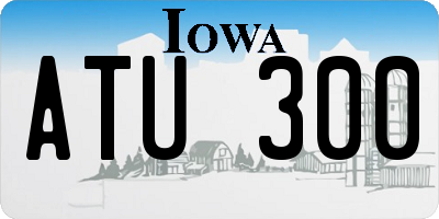 IA license plate ATU300