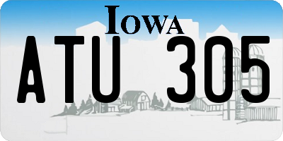 IA license plate ATU305