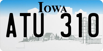 IA license plate ATU310