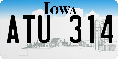 IA license plate ATU314