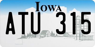 IA license plate ATU315
