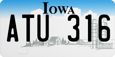 IA license plate ATU316