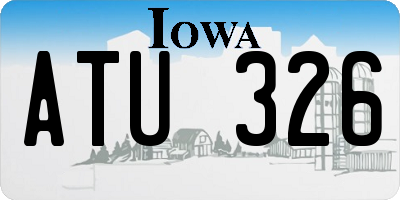 IA license plate ATU326