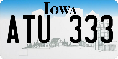 IA license plate ATU333
