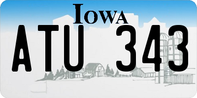 IA license plate ATU343