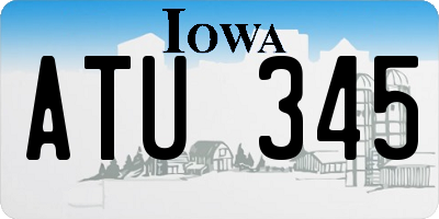 IA license plate ATU345
