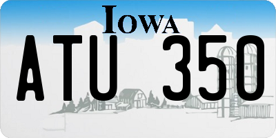 IA license plate ATU350