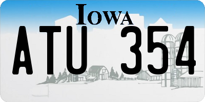 IA license plate ATU354