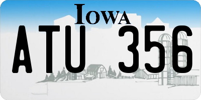IA license plate ATU356