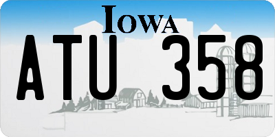 IA license plate ATU358